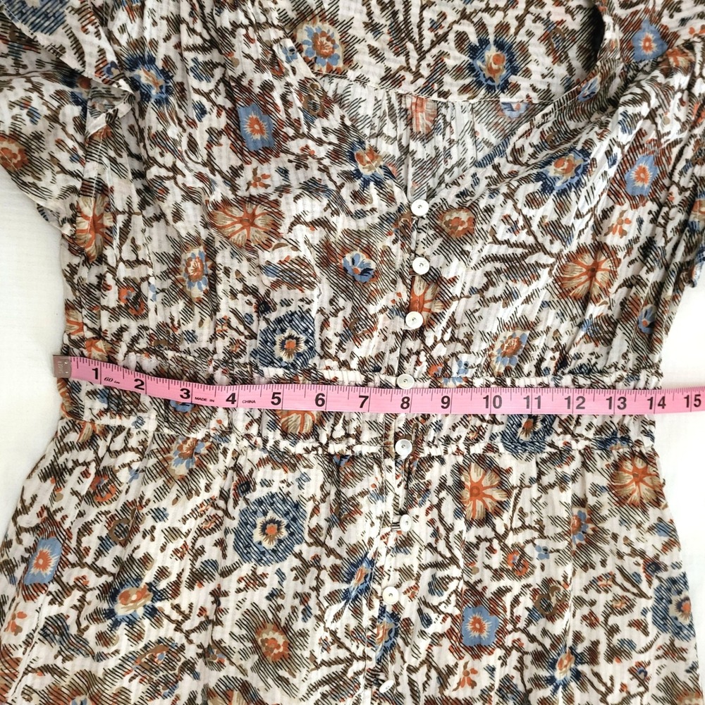 Veronica Beard Dolci Floral Cottage Country Prairie Cowgirl Flutter Midi Dress 2 - Picture 12 of 13